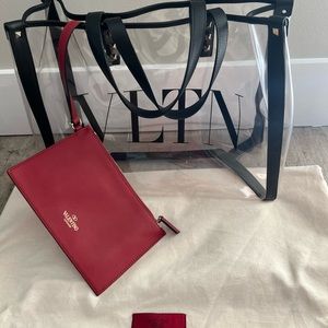 VALENTINO
Leather-Trimmed PVC Tote